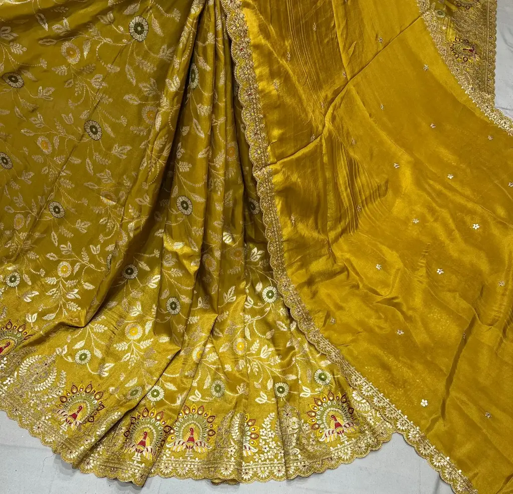 Pure Banarasi Designer Top Fabric