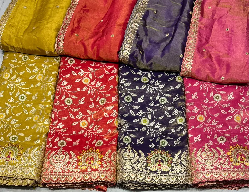 Pure Banarasi Designer Dupatta Fabric (Mustard)