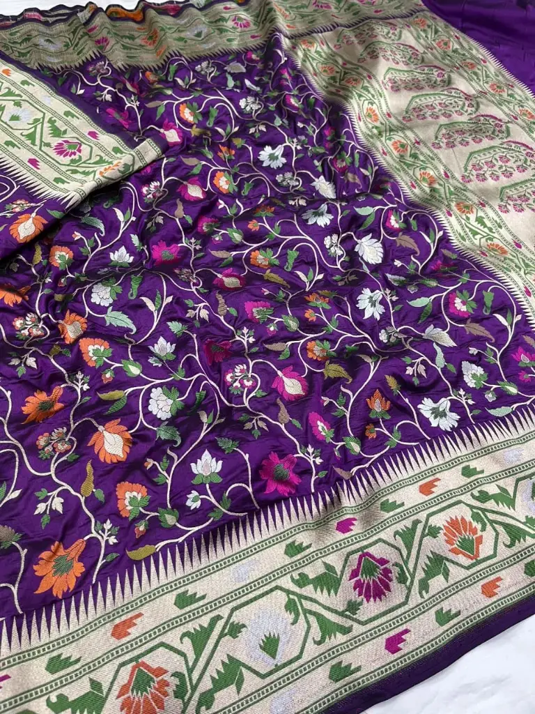 Pure Handloom Banarasi Katan Silk Saree