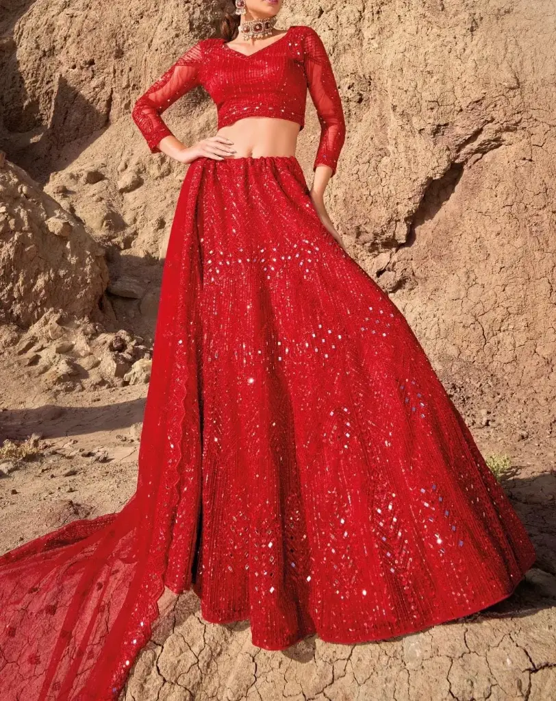 Bridal Lehenga Choli (Red)