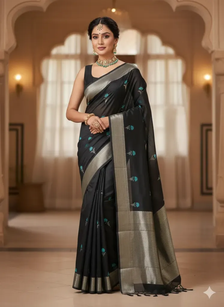 Pure Pattu Silk - Chanderi Saree