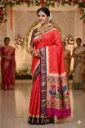 Pure Silk Paithani & Bandhani Fusion