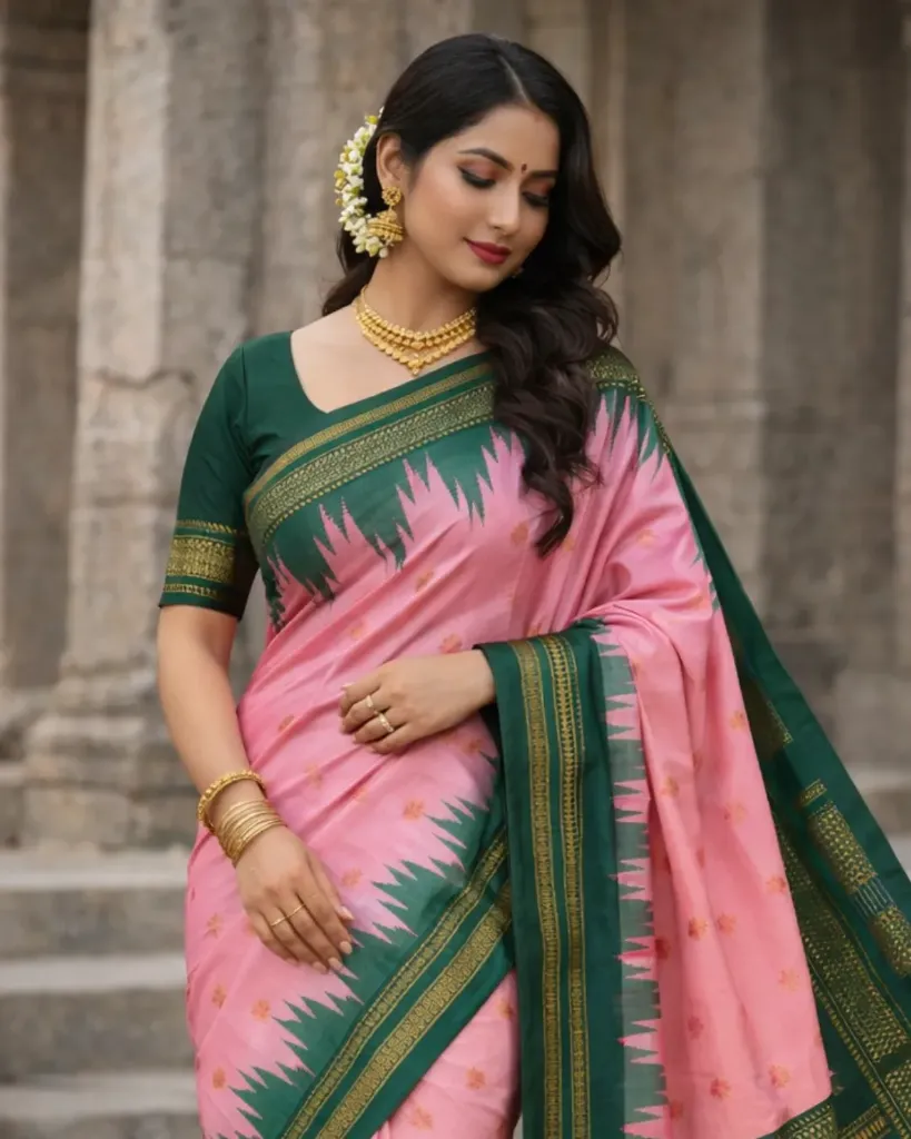 Temple Gadiwal Butta Ilkal Saree