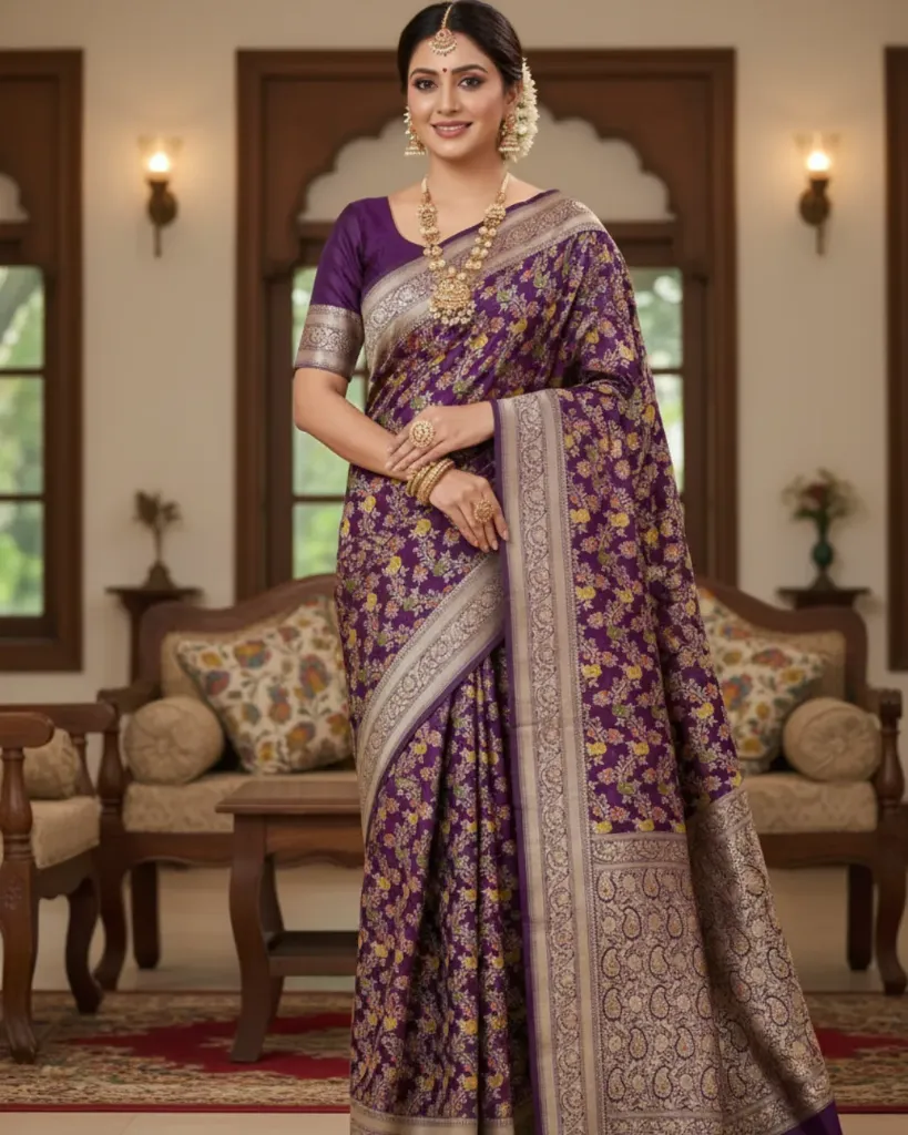 Pure Banarasi Meena Silk Saree – Premium Weaver’s Collection