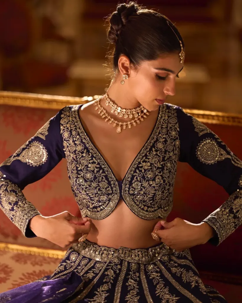 Royal Premium Silk Wedding Lehenga – Free Size (Stitched)