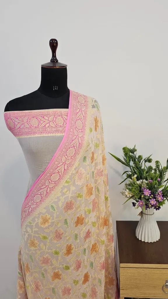 Pure Khaddi Georgette Saree