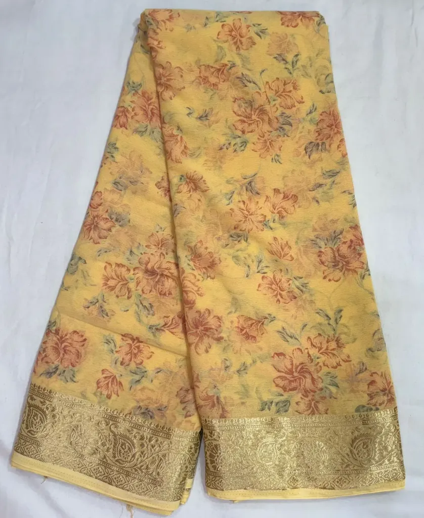 Summer Soothing Pure Chiffon Floral Sarees