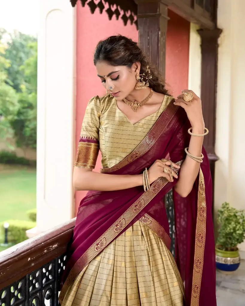 Paithani Artistry on Cotton Silk