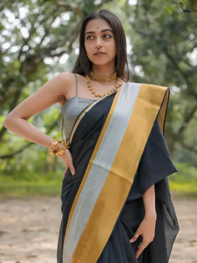 Soft Cotton Dual Border Saree