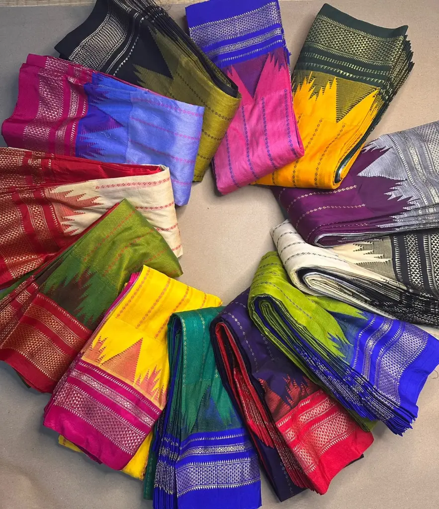 Divine Drapes with a Temple Touch (Yellow)