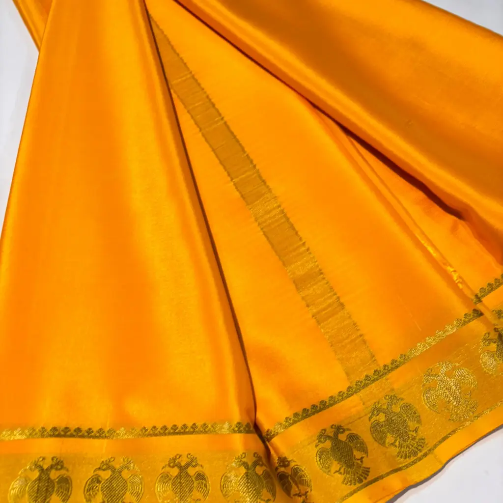 Mysore Silk Saree - Gandaberunda border