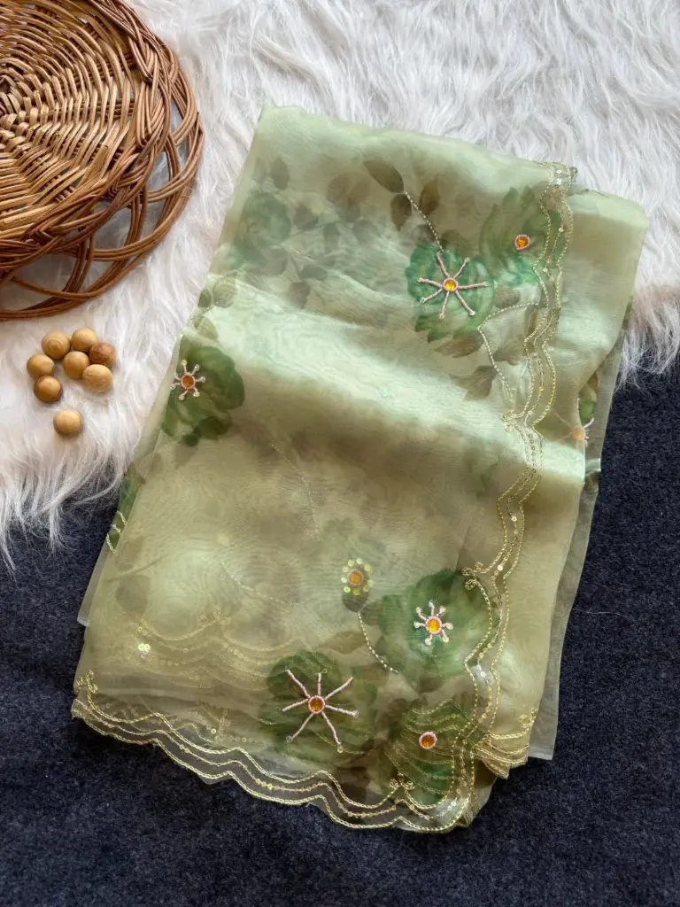 Summer Floral Organza Sarees