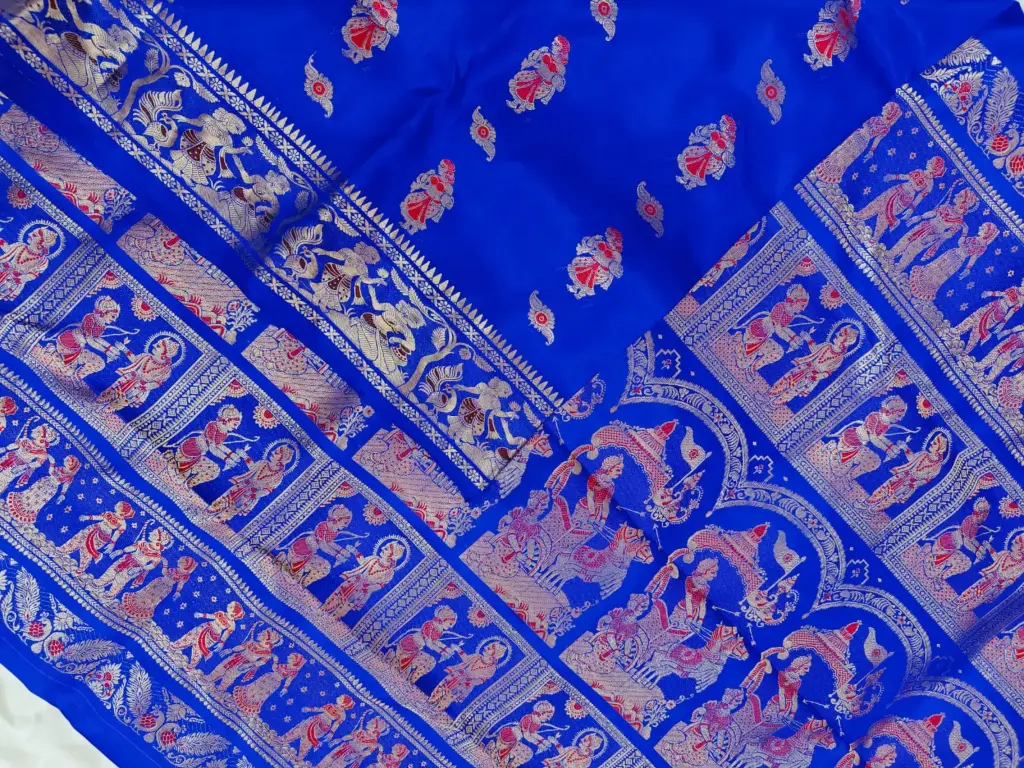 Meenakari Balucheri Sarees (Blue)