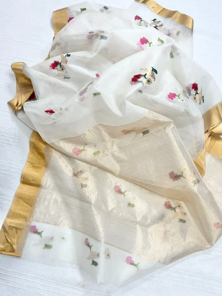 Chanderi Kataan Silk Saree