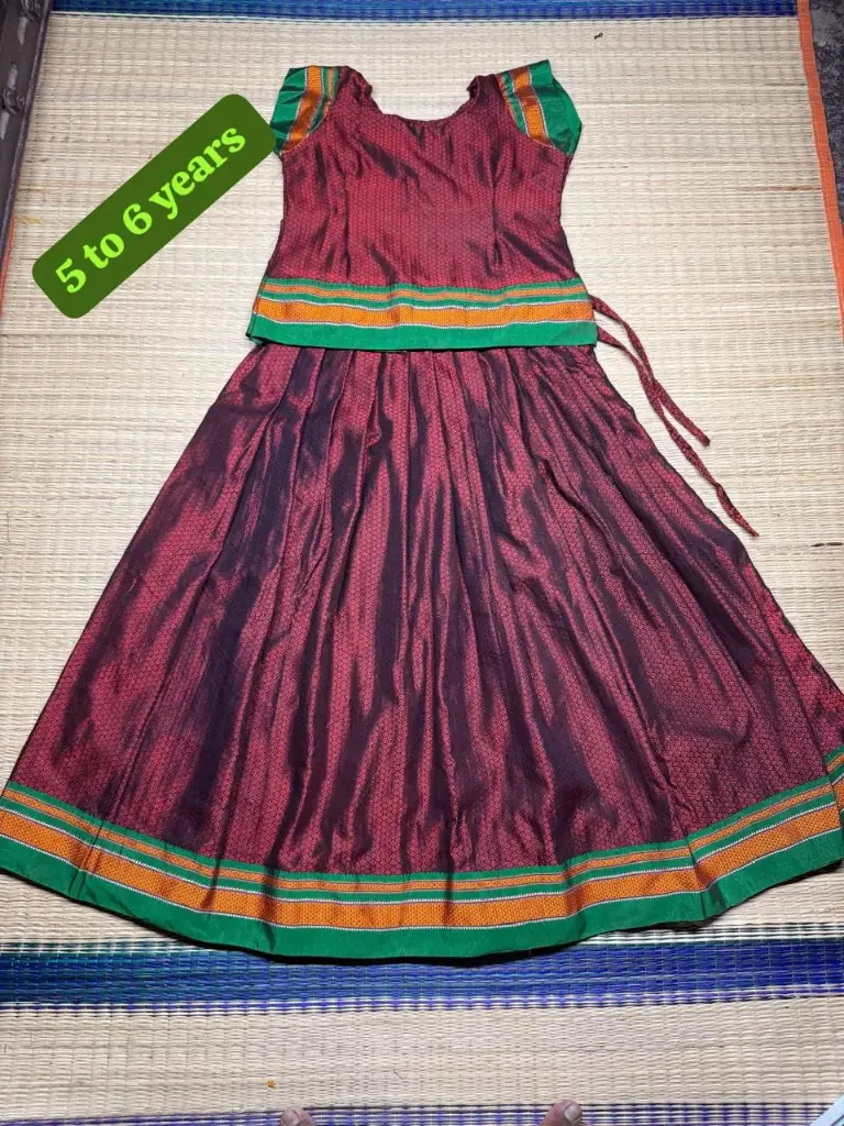 Ilkal Lehenga for Girls (5 - 6 yrs)