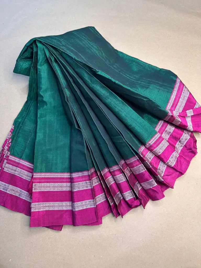 Ilkal Gayatri Saree – Viscose by Cotton with Silk Pallu