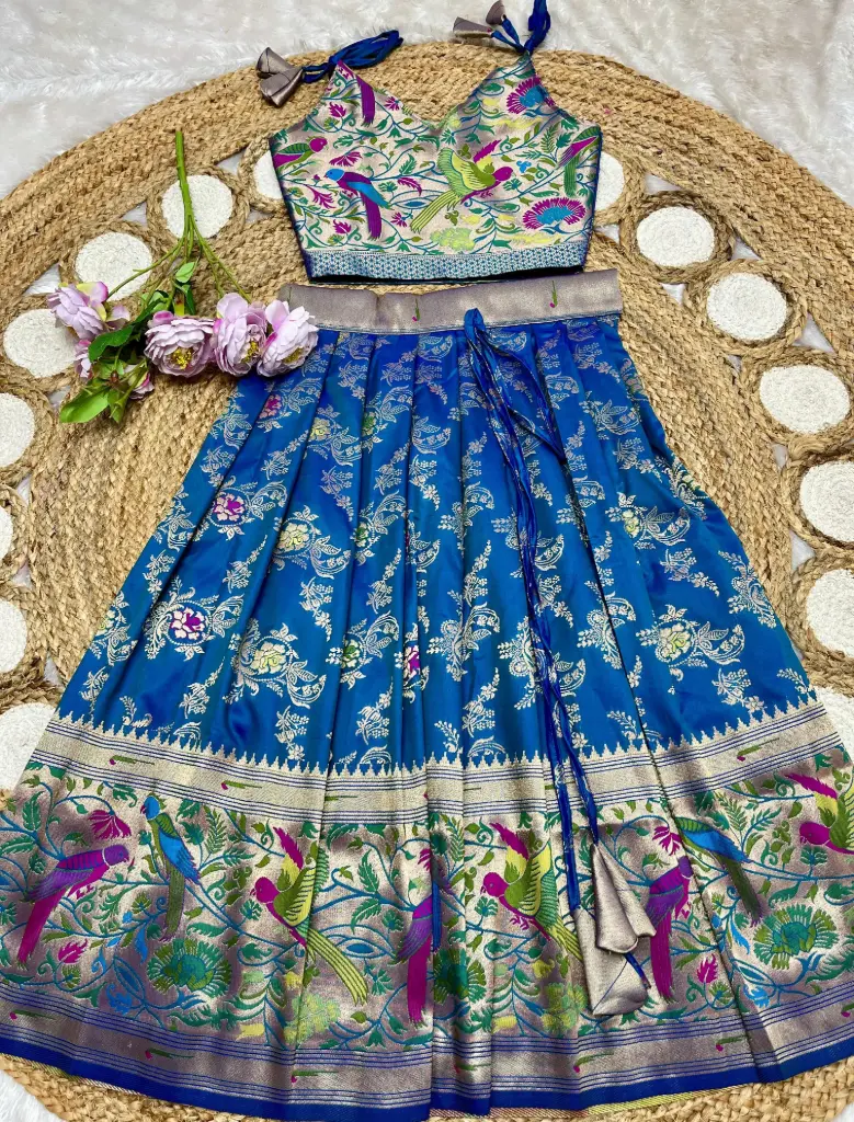 Paithani Lehenga Choli (Blue, 18)