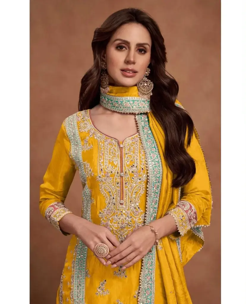 New Embroidered Suit Collection (Mustard)