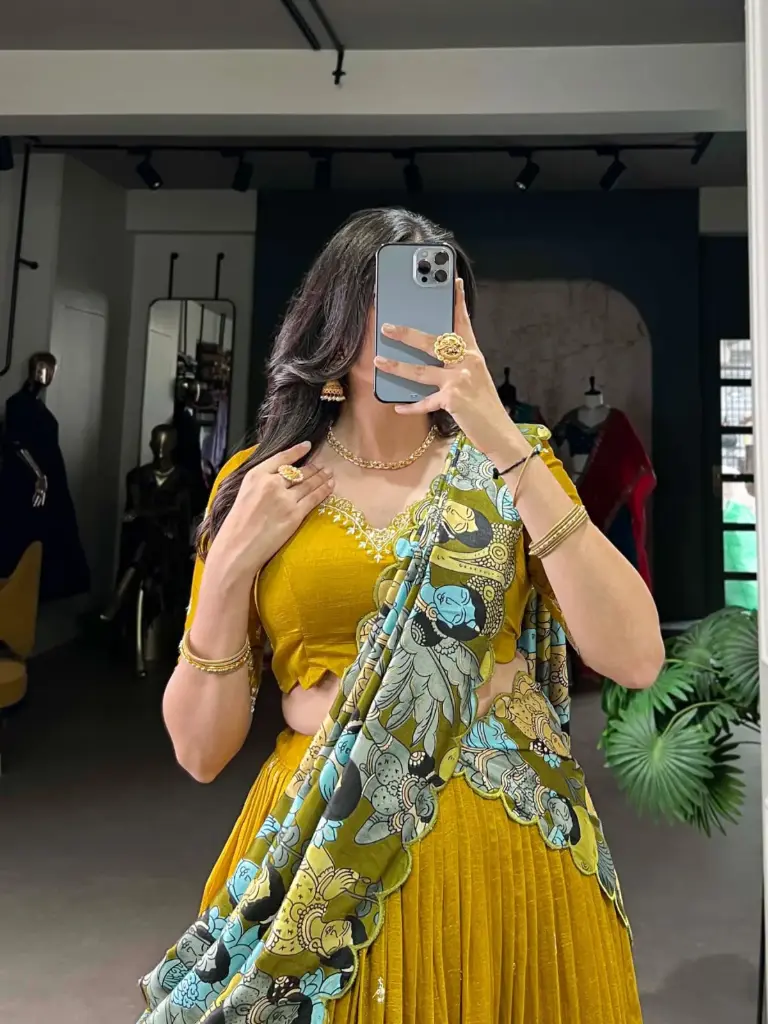 Navratri Special Lehenga Choli  (Mustard)