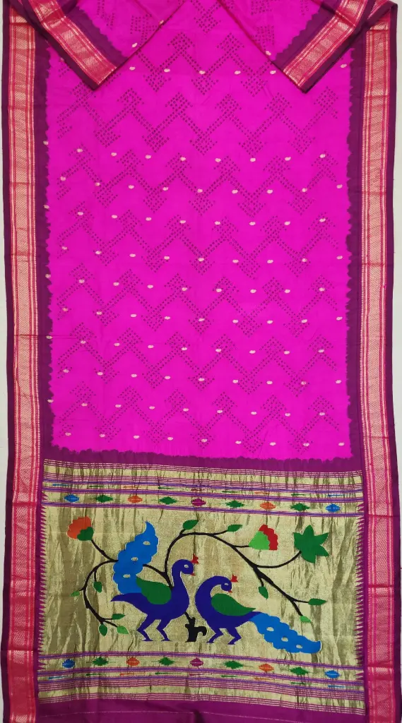 Bandhani Paithani Saree