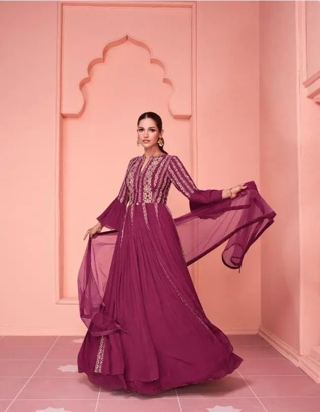 Floor Length Gown (Wine)