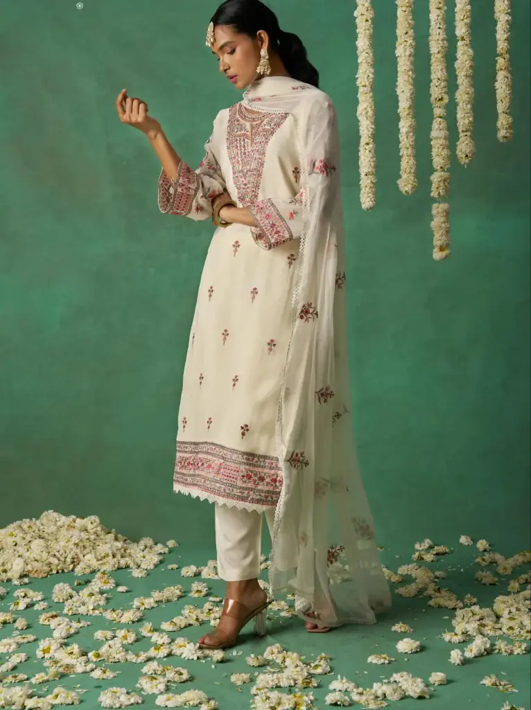 Pure Organza Suits (White)