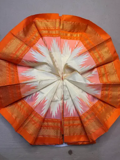 Ilkal Pure Silk Saree – Horizontal Lines Design